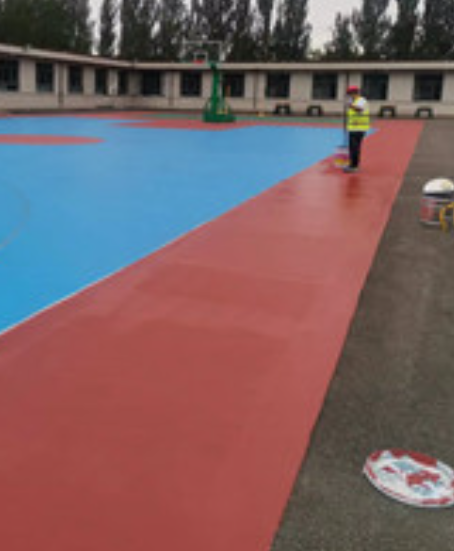 海港旧篮球场地面改造翻新整改   
